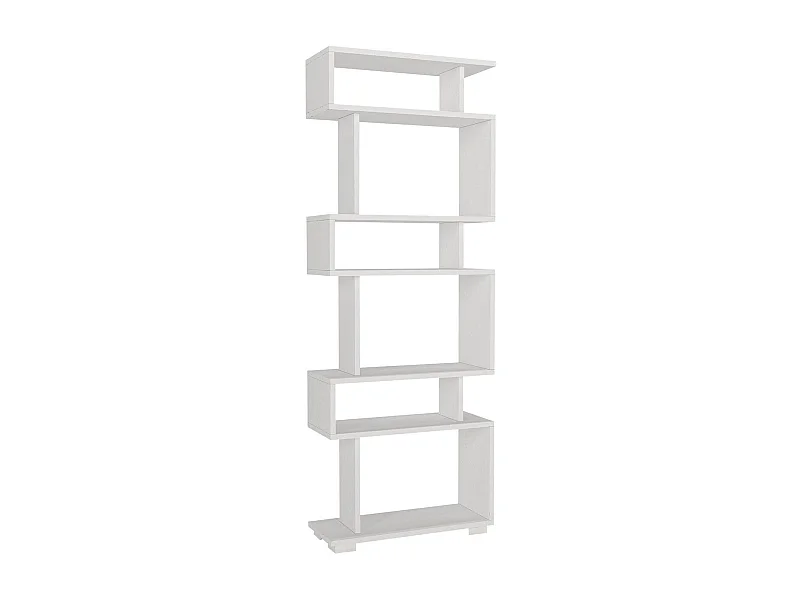 Bibliothèque déstructurée 6 niches blanche 60 cm - Rina