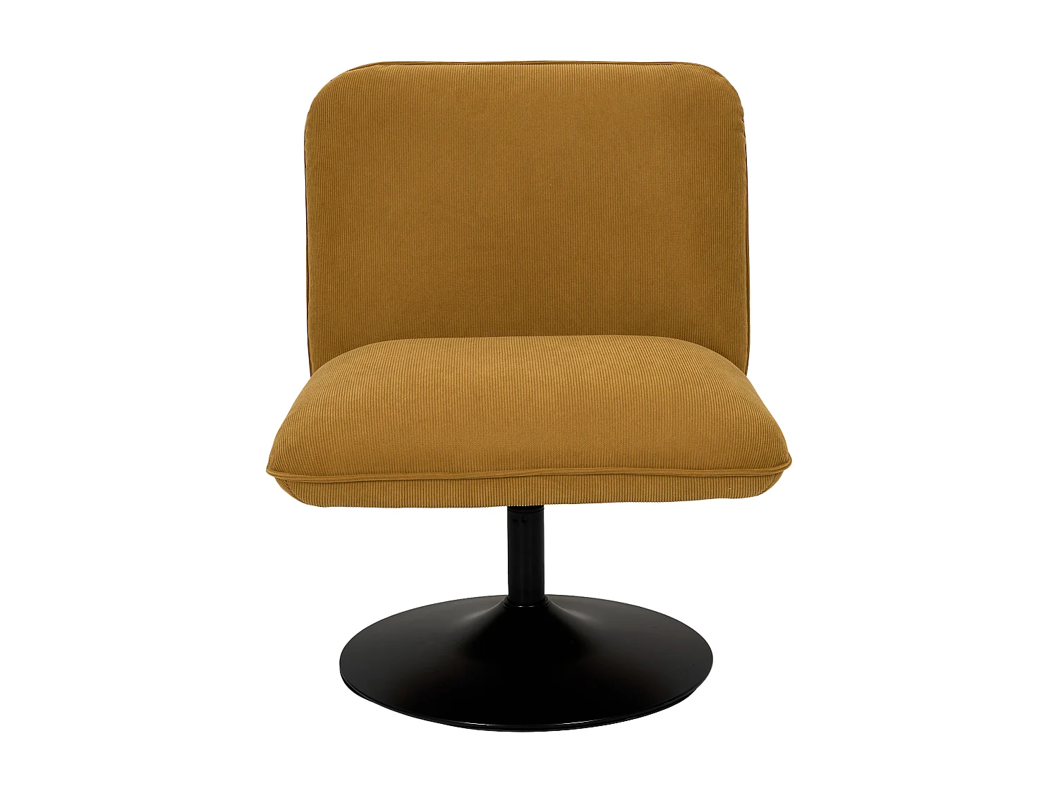 Fauteuil - HOME DECO FACTORY - Jules - Pivotant - Velours Côtelé - Jaune