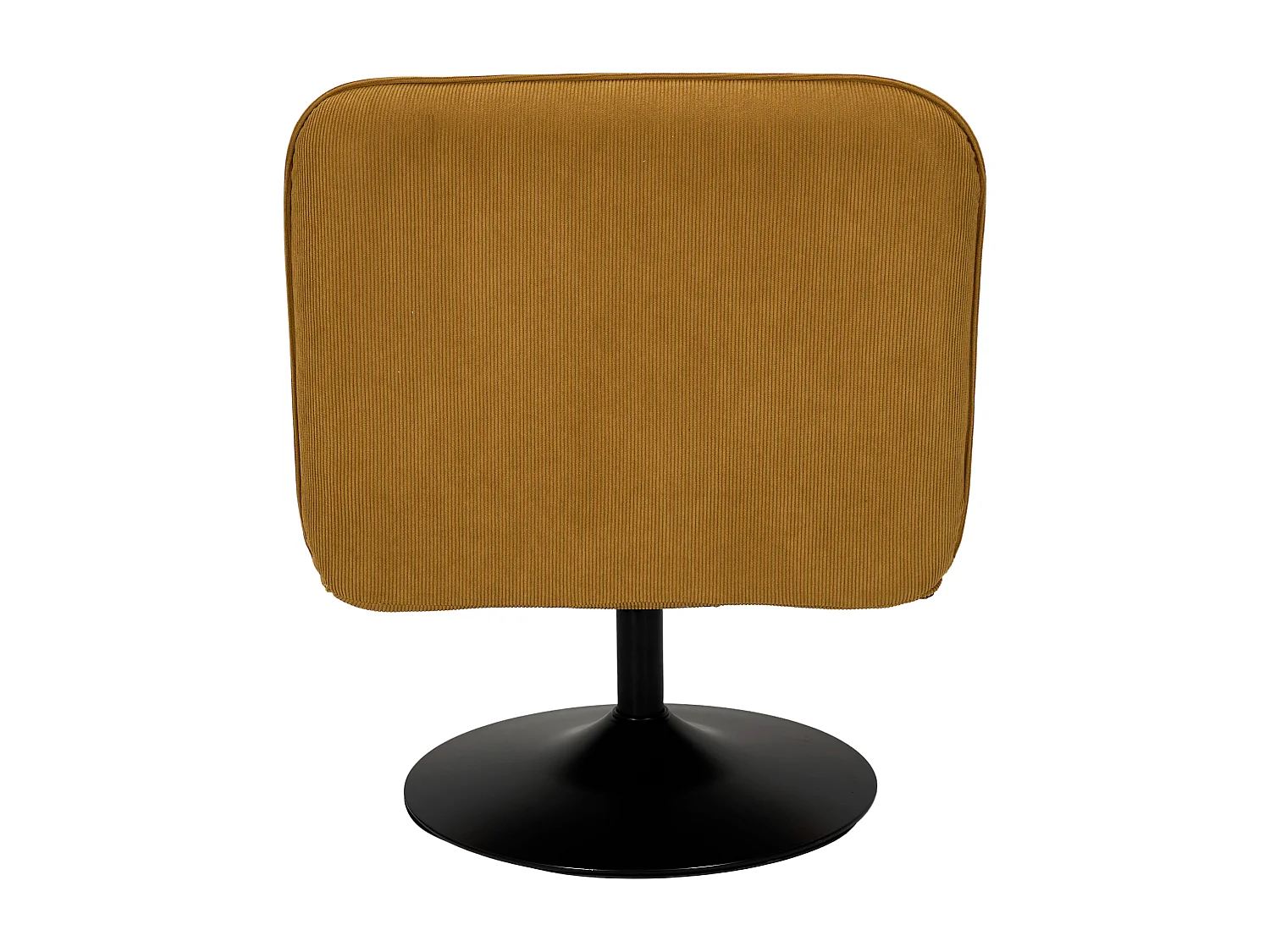 Fauteuil - HOME DECO FACTORY - Jules - Pivotant - Velours Côtelé - Jaune