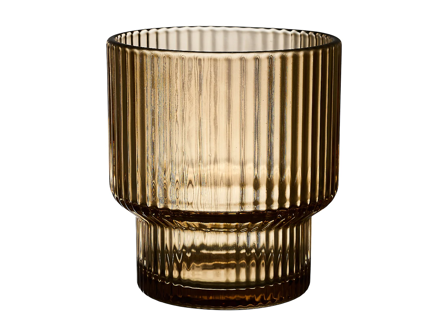 Verre Strie Ambre X4 28cl Jaune