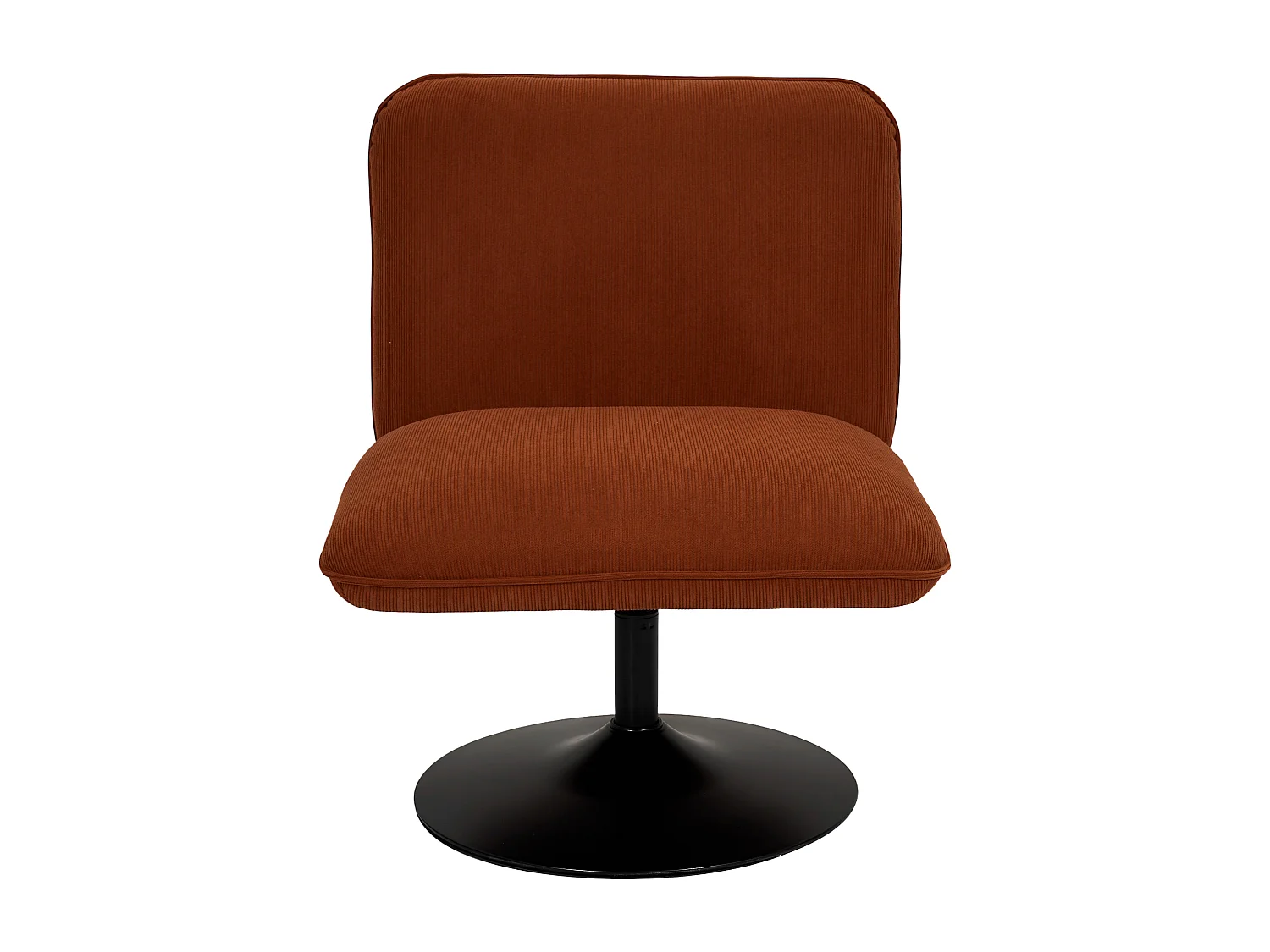 Fauteuil - HOME DECO FACTORY - Jules - Velours Côtelé - Pivotant - Rouge