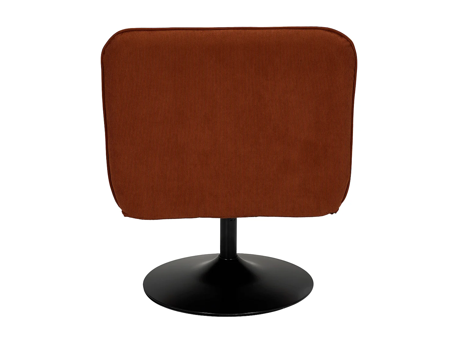Fauteuil - HOME DECO FACTORY - Jules - Velours Côtelé - Pivotant - Rouge