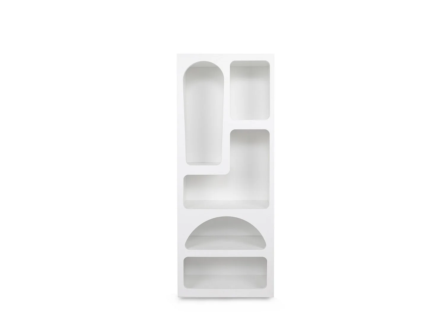 Modern vit träbokhylla "Venüs" 60 x 32 x 150 cm - Elegant design, 5 hyllor