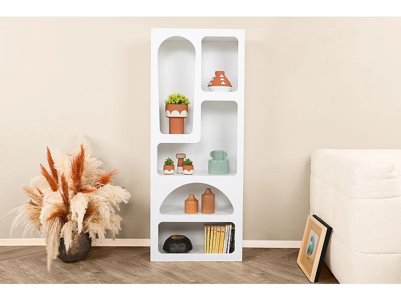 Bibliothèque en bois "Venüs" 60 x 32 x 150 cm - Blanc