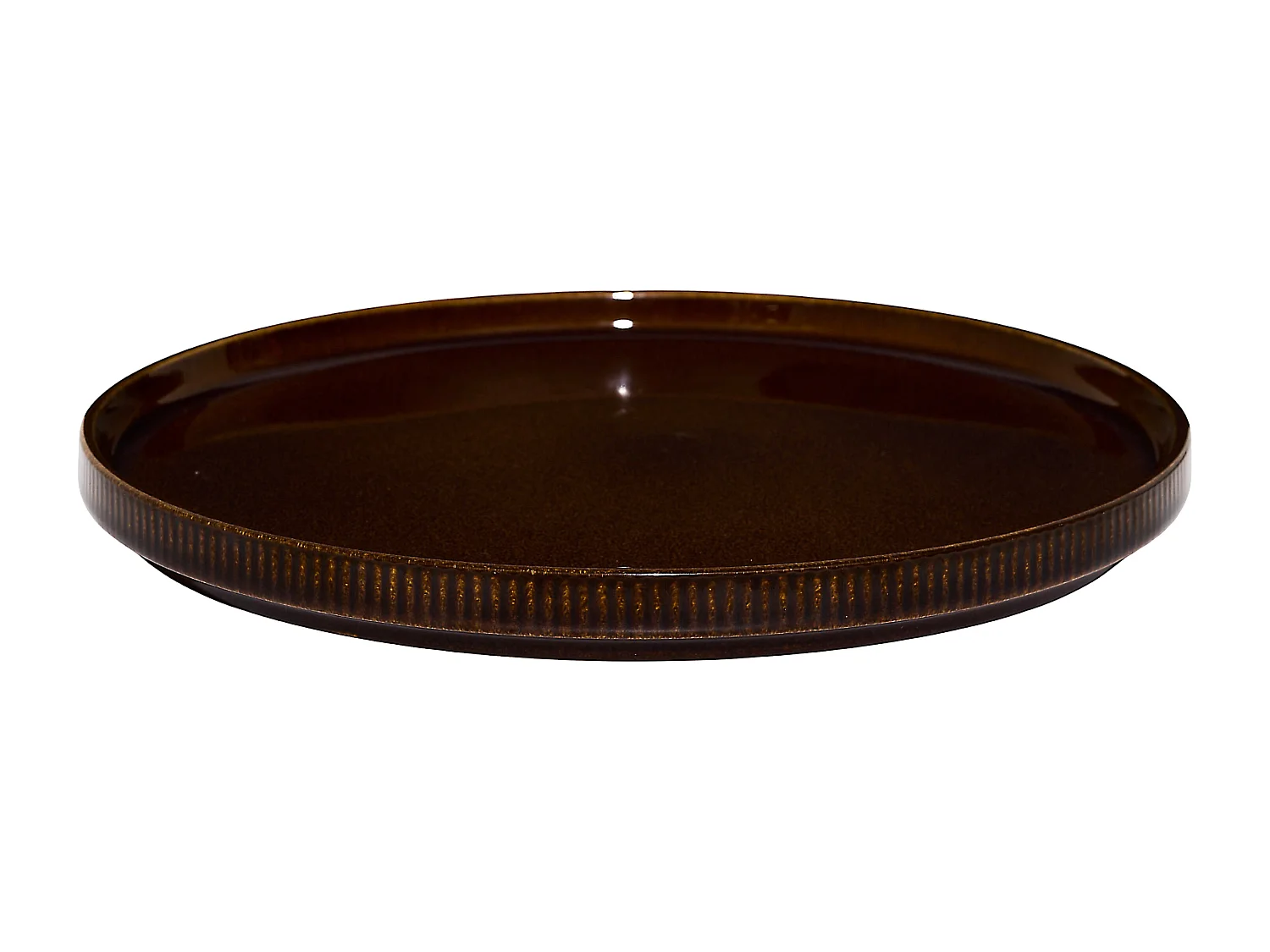 Lot de 6 Assiettes Plates "Ysia" 26cm Marron