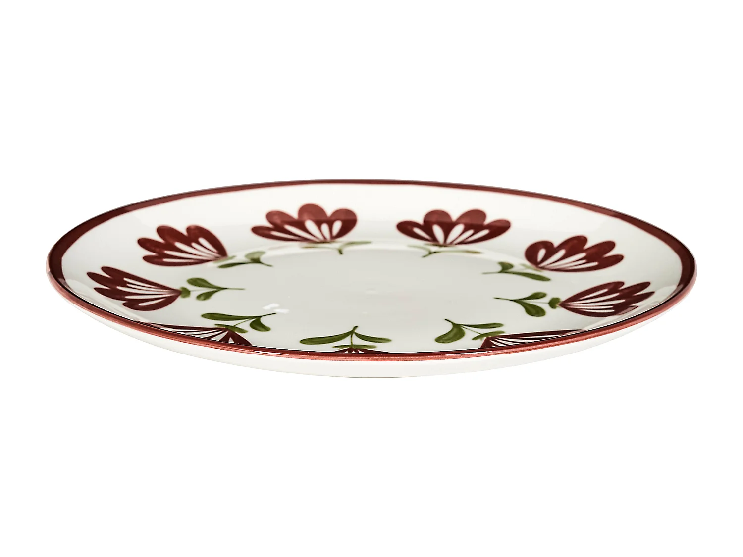 Lot de 6 Assiettes - HOME DECO FACTORY - Edith - Florales - Multicolores