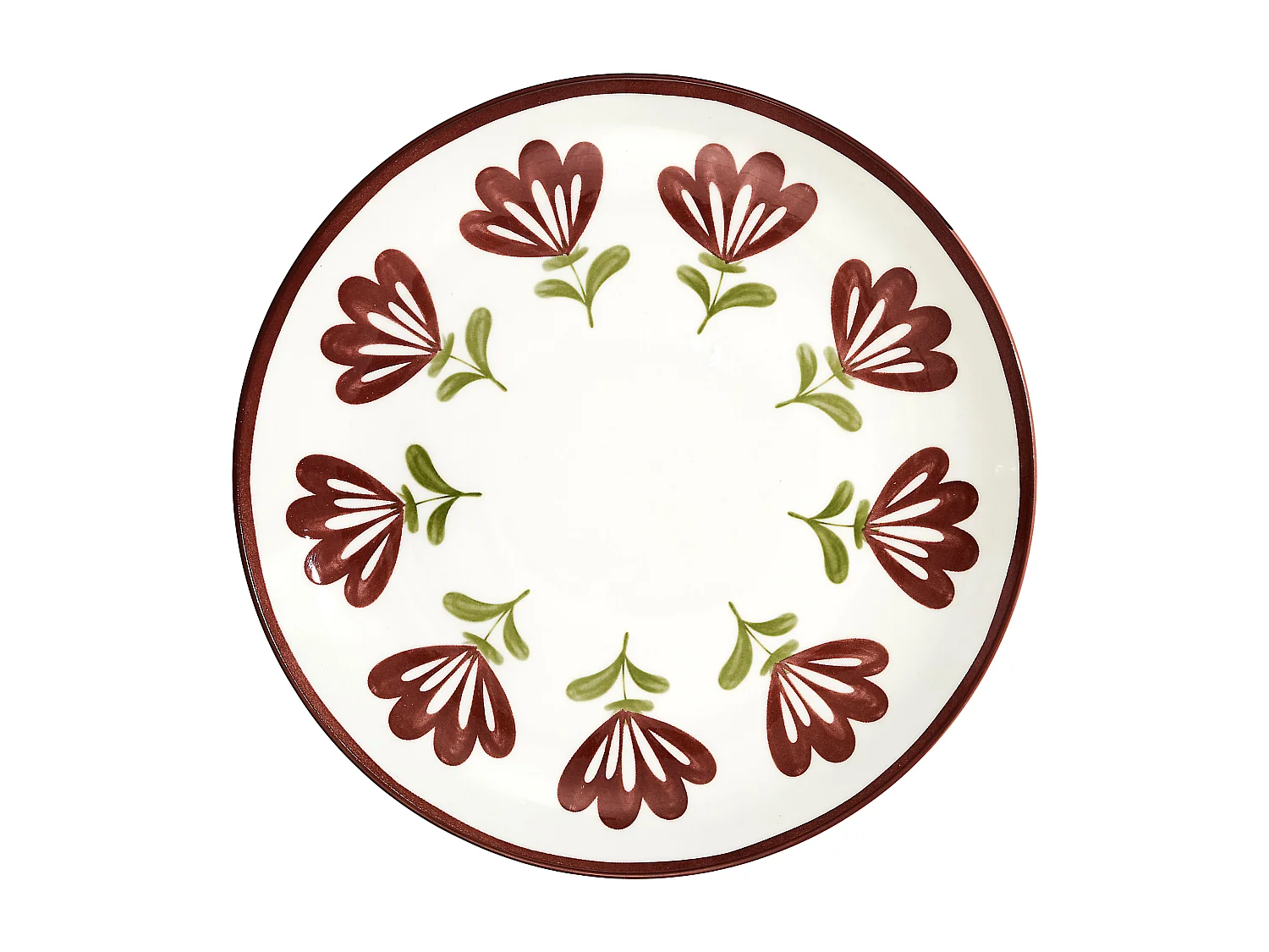 Lot de 6 Assiettes - HOME DECO FACTORY - Edith - Florales - Multicolores
