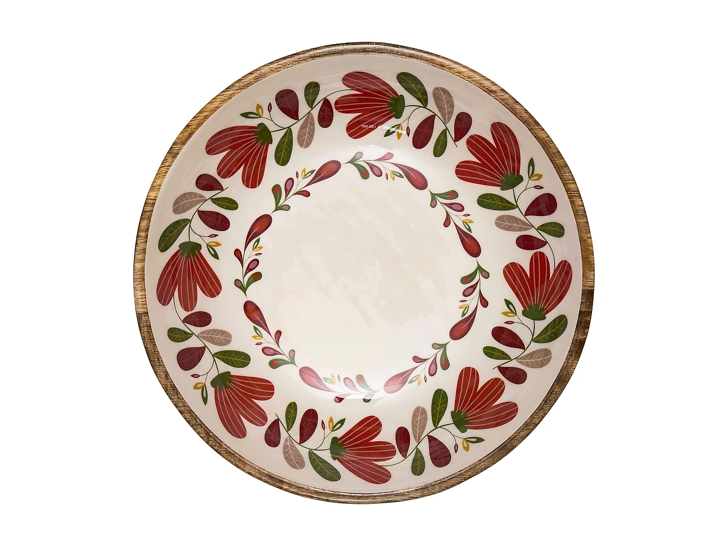 Saladier - HOME DECO FACTORY - Selena - Bois de Manguier - Multicolore - 27,5 cm