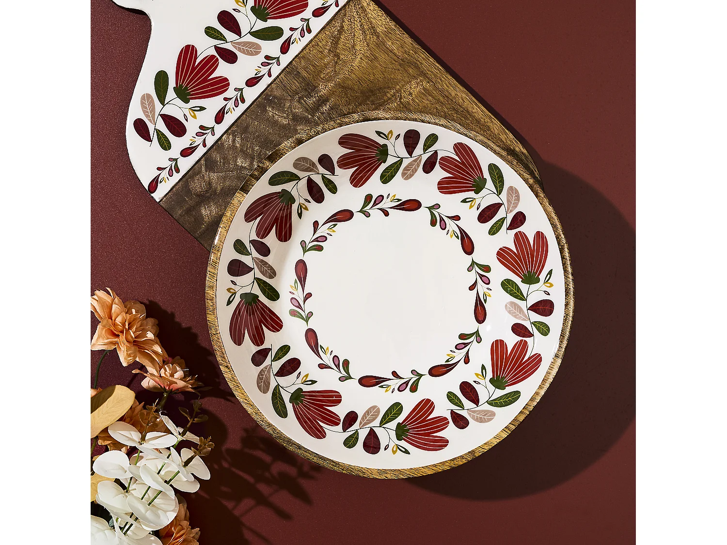 Saladier - HOME DECO FACTORY - Selena - Bois de Manguier - Multicolore - 27,5 cm