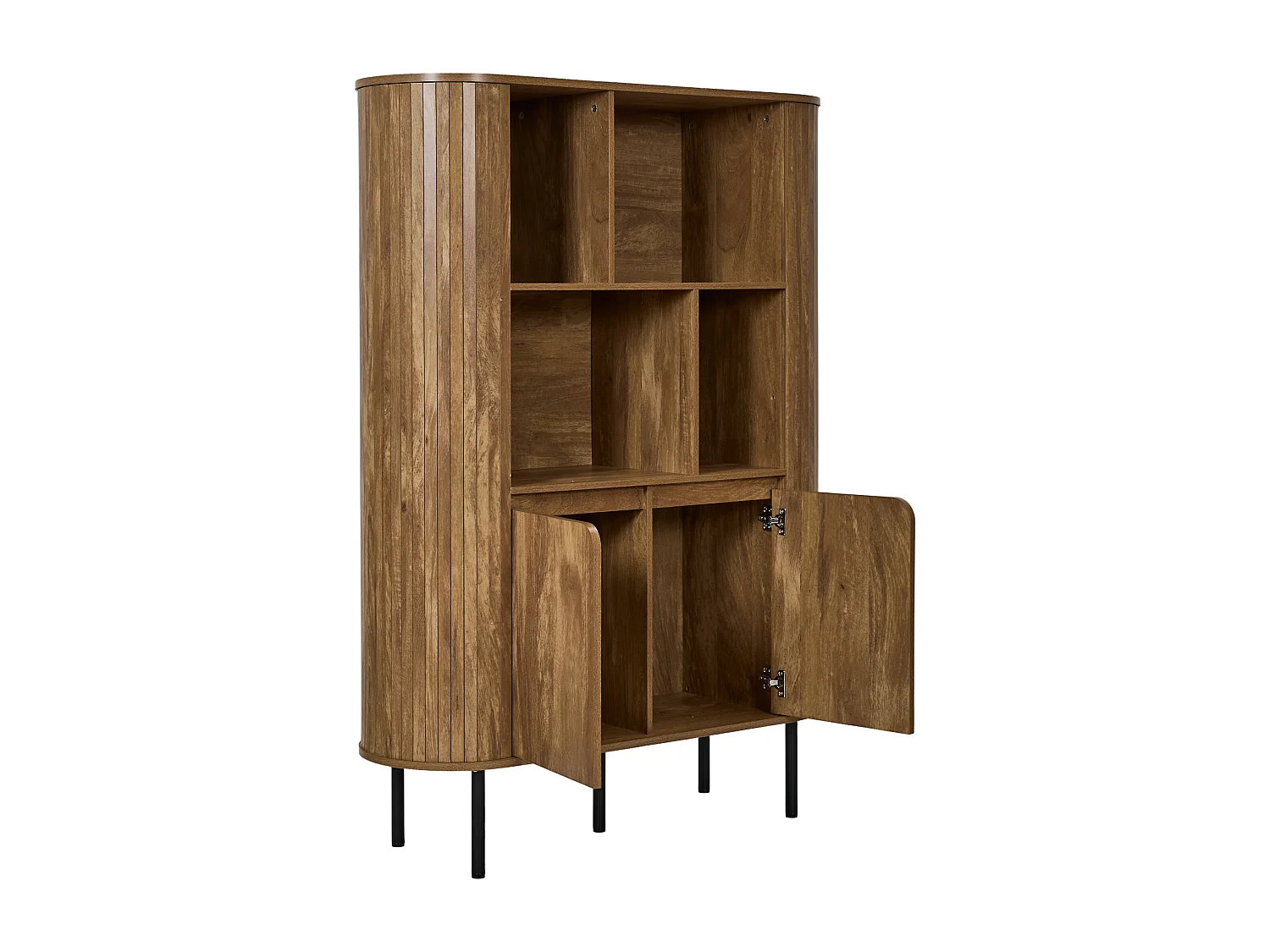 Bibliothèque - HOME DECO FACTORY - Héritage - Élégante - Art déco - Marron et noir