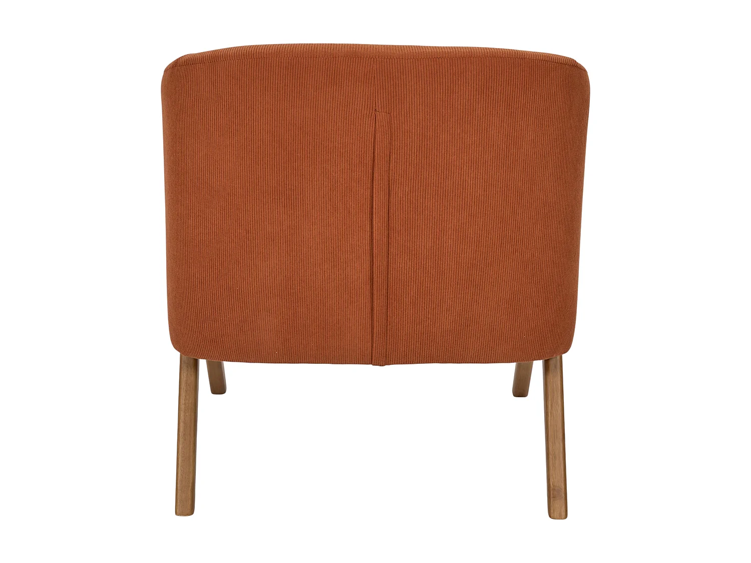 Fauteuil - HOME DECO FACTORY - Jules - Côtelé - Confortable - Terracotta