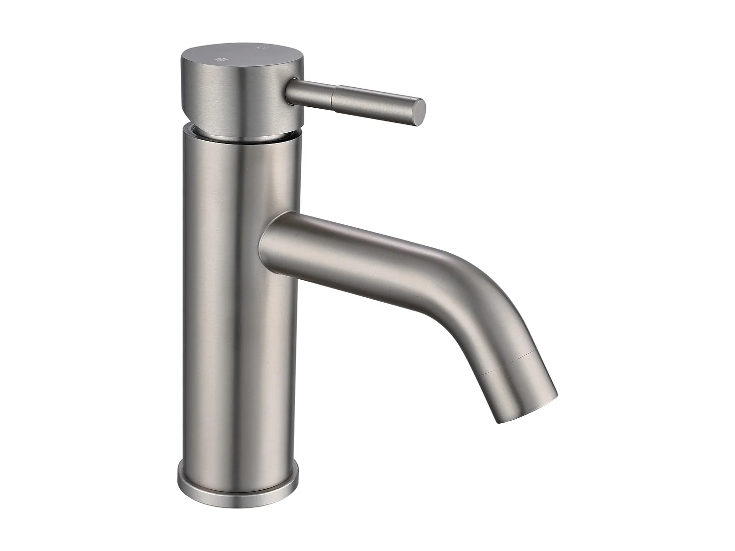 Meuble de salle de bain suspendu strié avec vasque à poser ronde et robinet - Naturel clair - 120 cm - ORISO