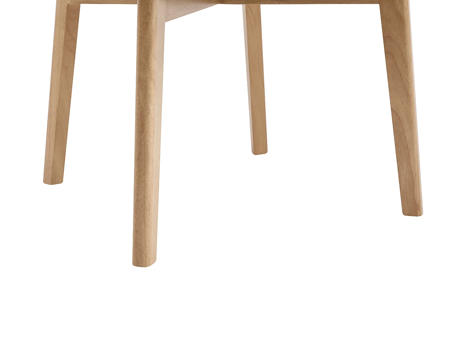 Lot de 2 chaises en tissu texturé et bois d’hévéa naturel clair - Terracotta - MARLENI