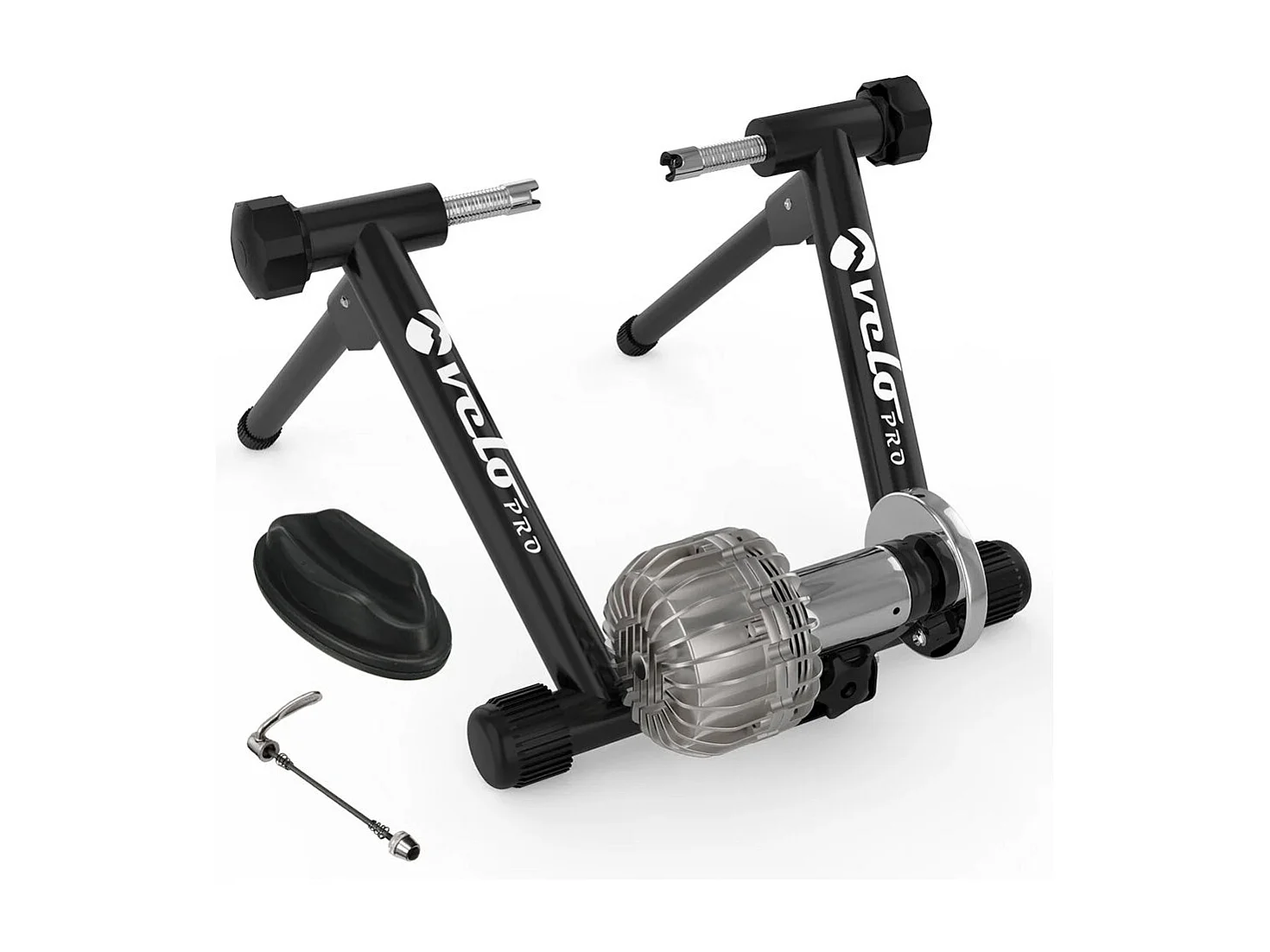 Fluid Turbo Trainer Indendørs cykeltræner racercykler og mountainbikes Sort