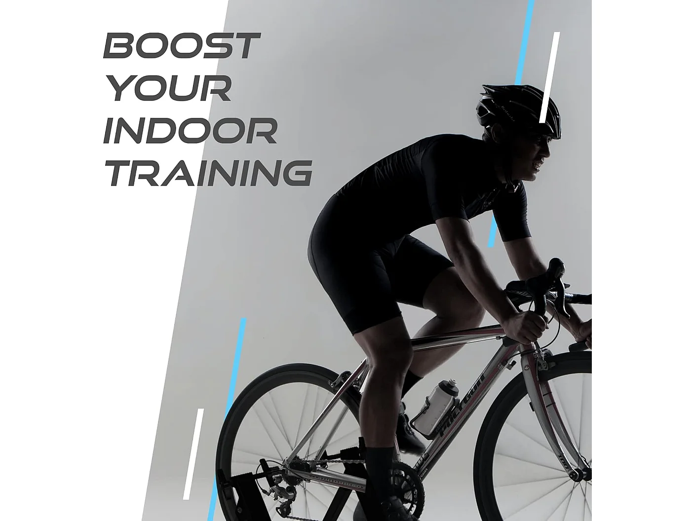 Fluid Turbo Trainer Indoor Bike trainer racercyklar och mountainbikes Svart