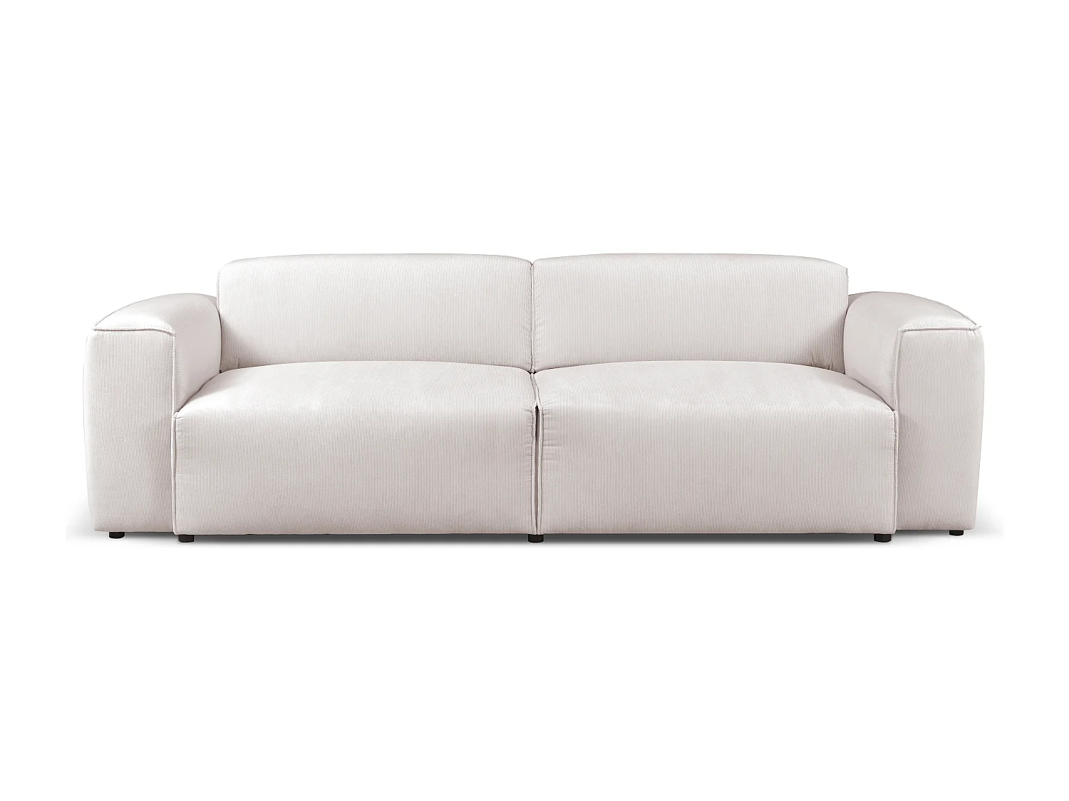 HUNZA – 3-Sitzer-Sofa mit Schlaffunktion 152x202 cm, Stoff Fjord 23 Weiß