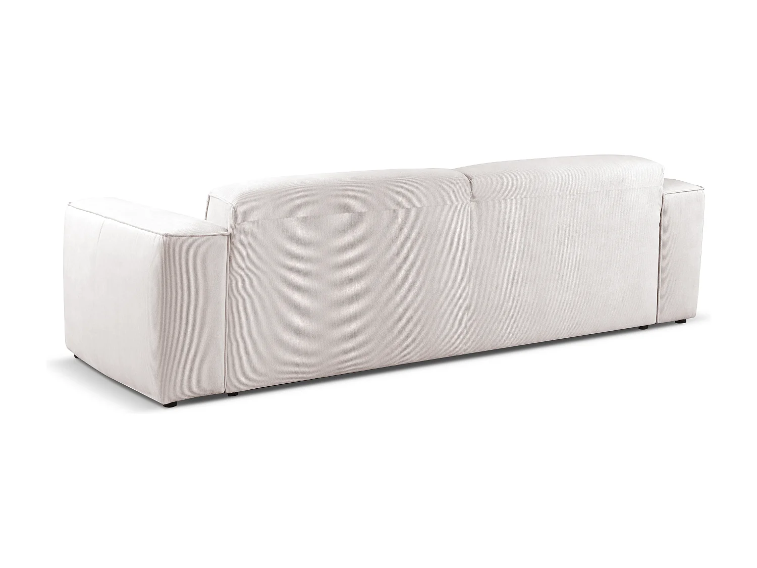 HUNZA – 3-Sitzer-Sofa mit Schlaffunktion 152x202 cm, Stoff Fjord 23 Weiß