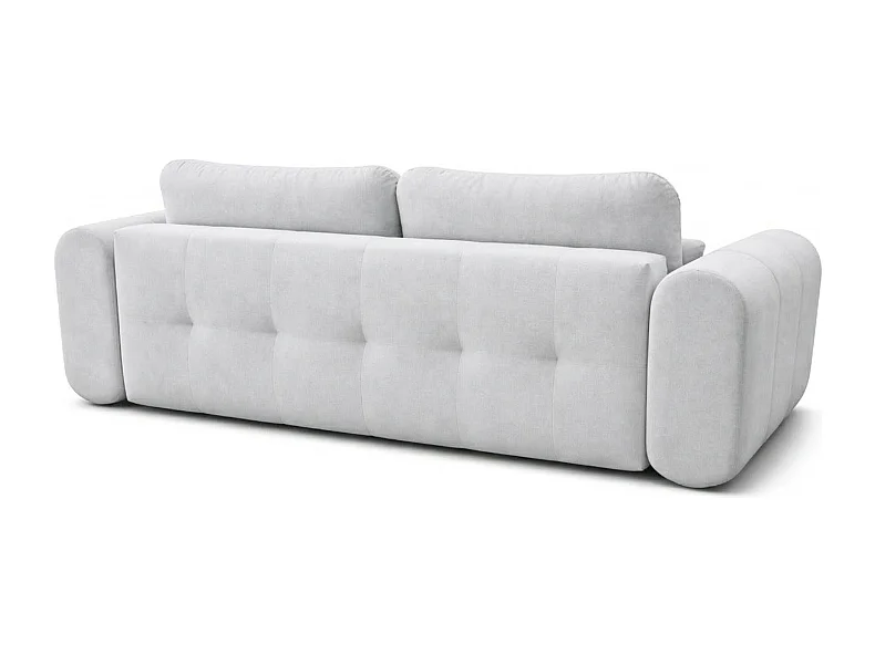 Sofa SOUTH 254 × 103 cm, ausklappbar mit Schlaffunktion, im Stoff GERRA 65 in Hellgrau