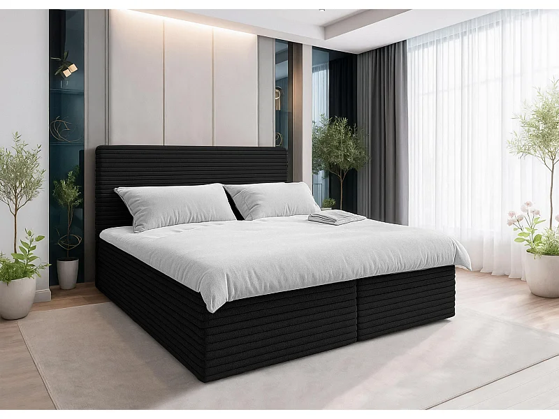 AX LIVING Boxspring met opbergruimte Sevdayla 140x200 zwart