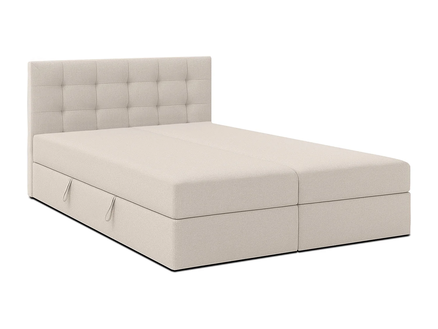 AX LIVING Boxspringbett Beige mit Bettkasten Belinai Bett 180x200 cm