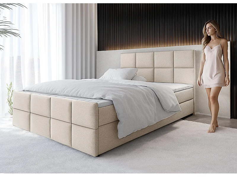 AX LIVING Boxspring met opbergruimte Aleyna 180x200 beige