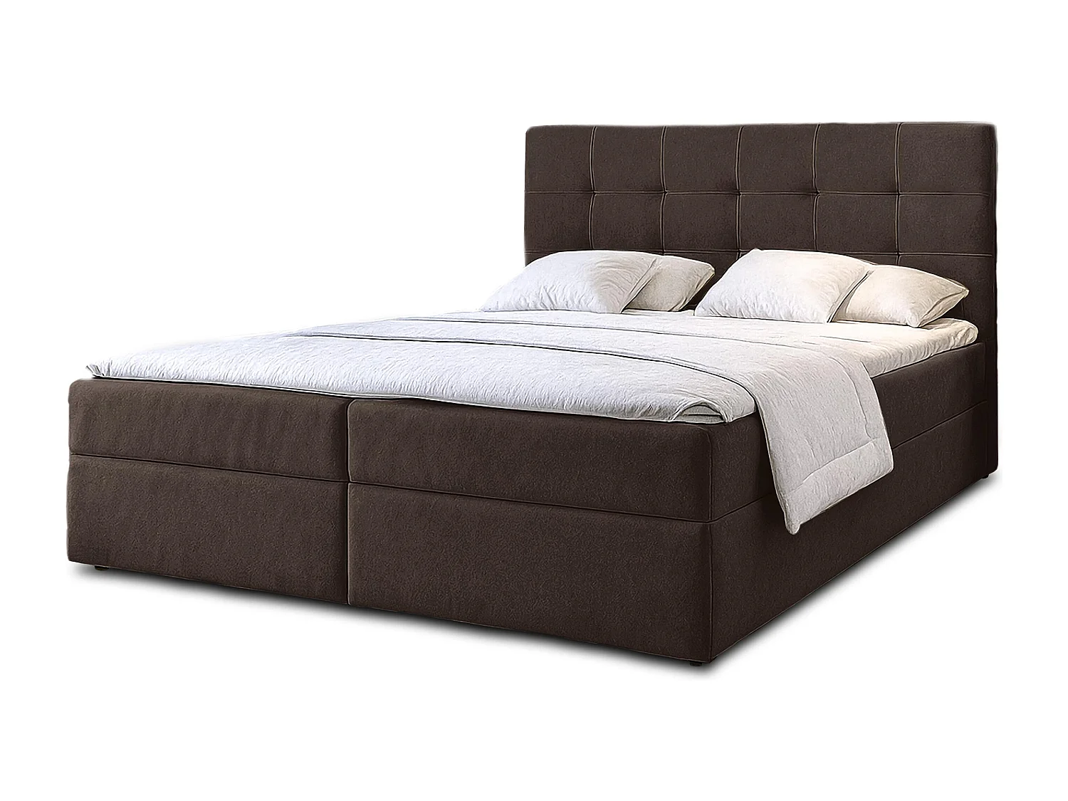AX LIVING Stauraum Boxspringbett Braun 180x200 cm Geceteni Doppel Bett