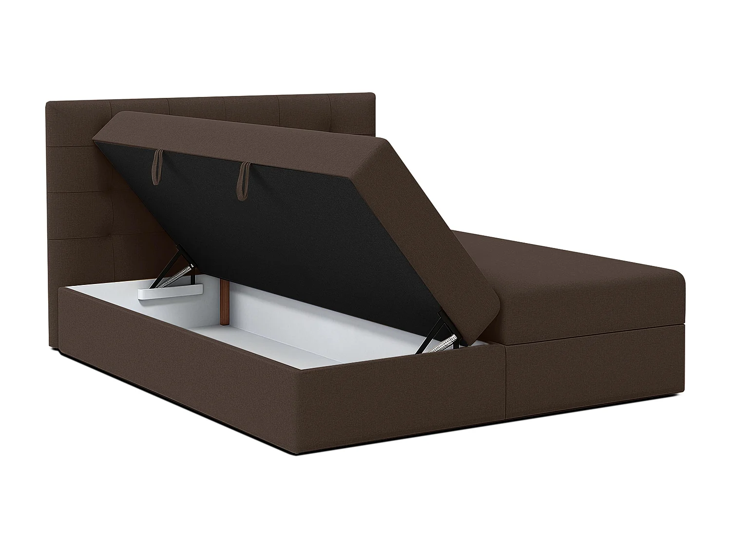 AX LIVING Boxspringbett Braun mit Bettkasten Belinai Bett 180x200 cm