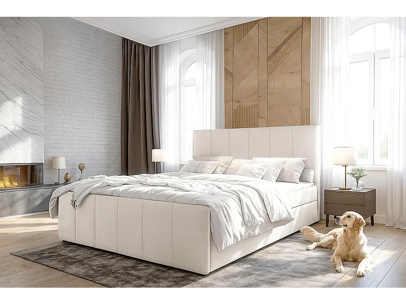AX LIVING Boxspring met opbergruimte Levente 180x200 beige