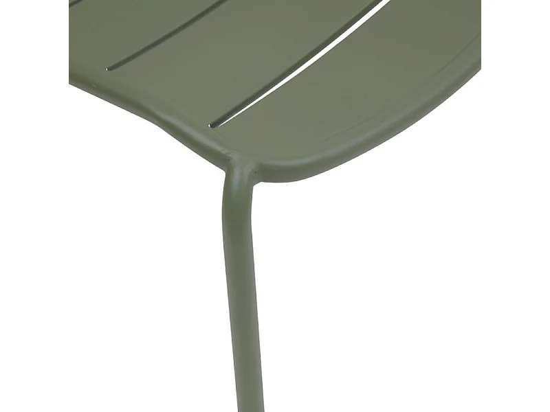 Chaise extérieure métal empilable Alegoria vert laurier Hespéride