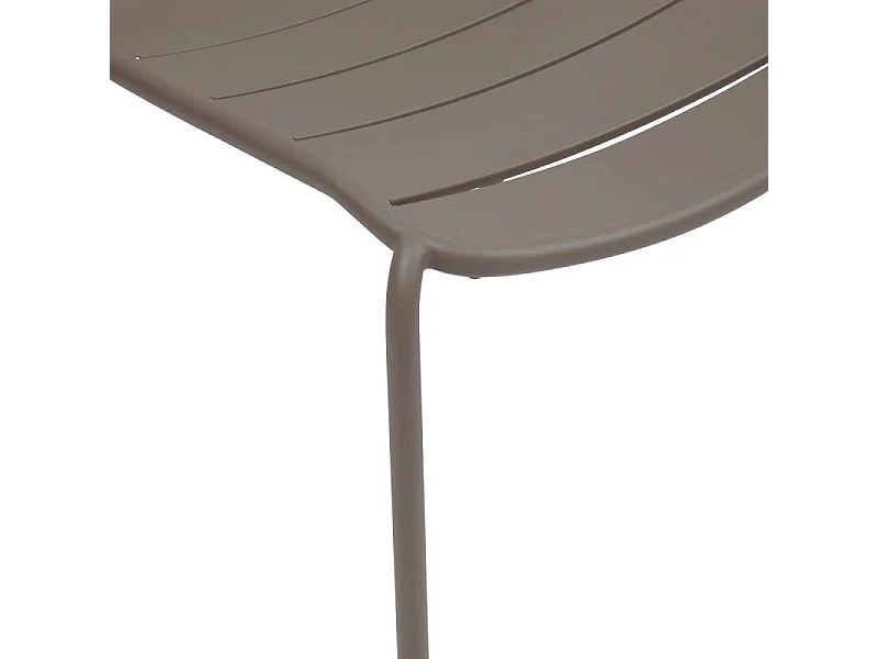 Chaise extérieure métal empilable Alegoria café Hespéride