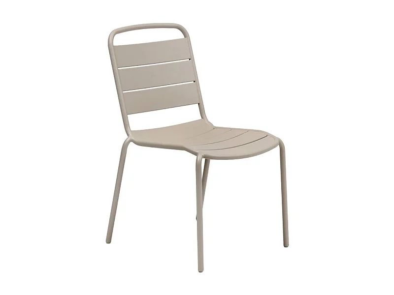 Chaise extérieure métal empilable Alegoria argile Hespéride