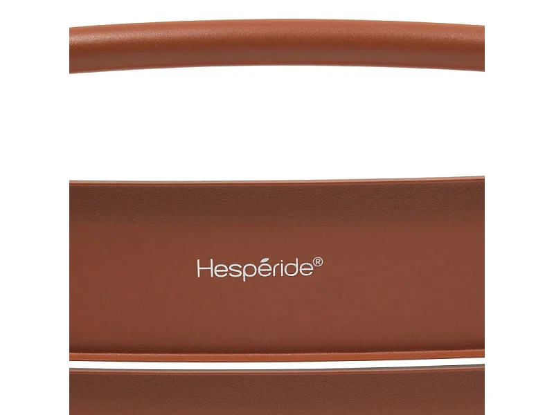 Chaise extérieure métal empilable Alegoria acajou Hespéride