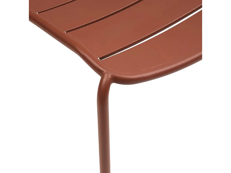 Chaise extérieure métal empilable Alegoria acajou Hespéride