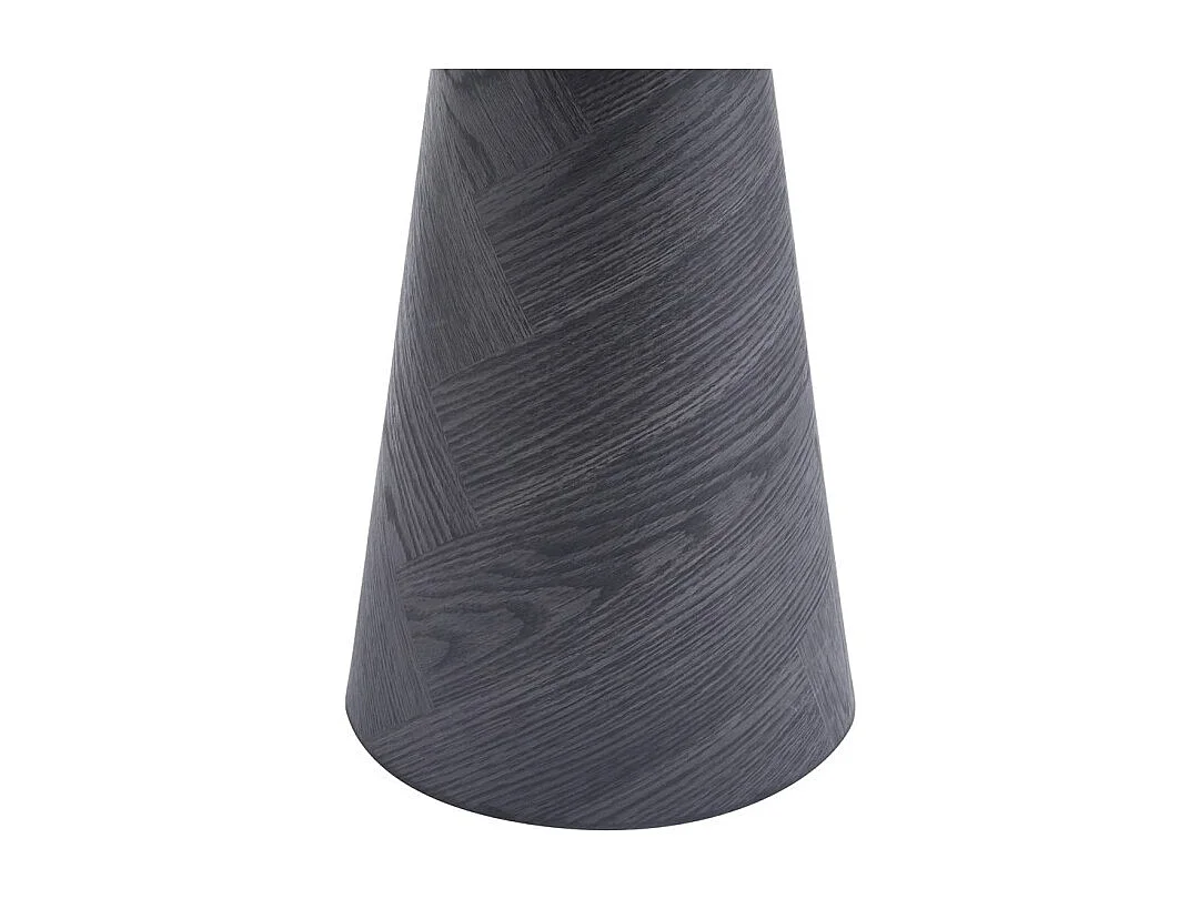 Table d'appoint ronde collection CARVELA – Décor gris foncé – Bord relevé – D45 x H57 cm