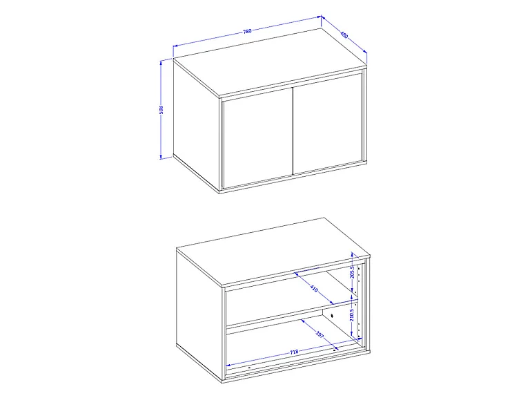 Sophéa 80cm white undermount cabinet