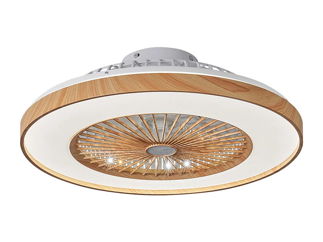 Ventilateur Plafond LED WOODIA D48cm Effet bois