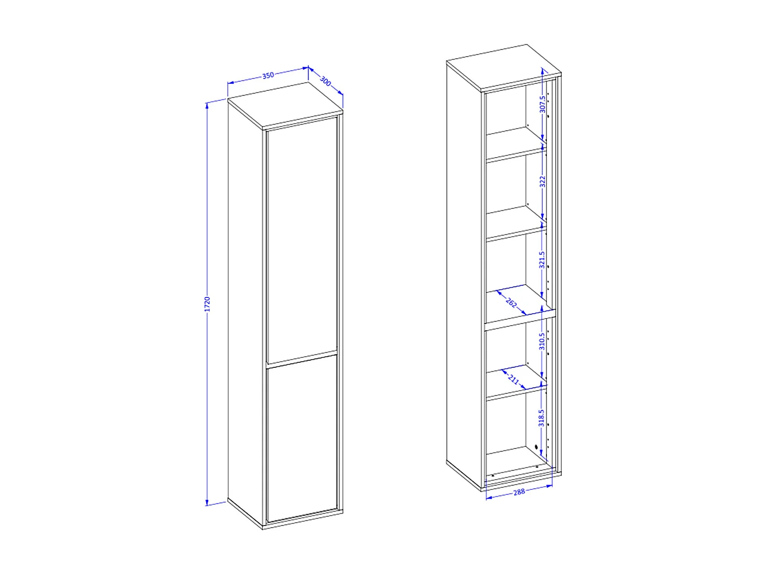 Sophéa Wit 80 cm badmeubel en spiegelkast set