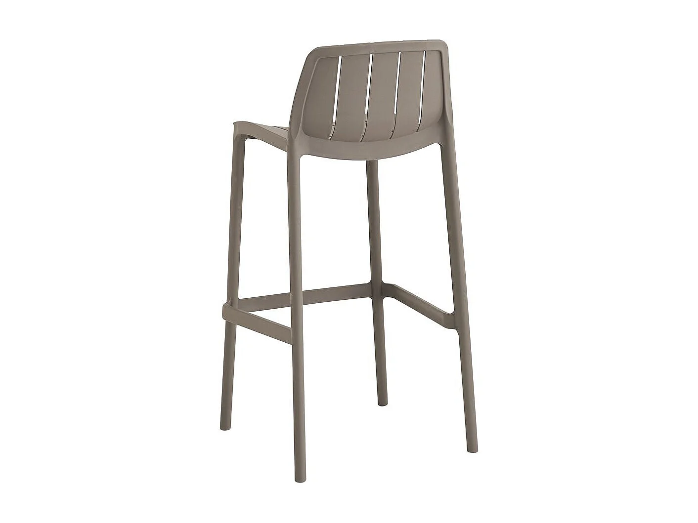 Table et chaises hautes de bistrot empilables "Vaena" - 2 places - Taupe