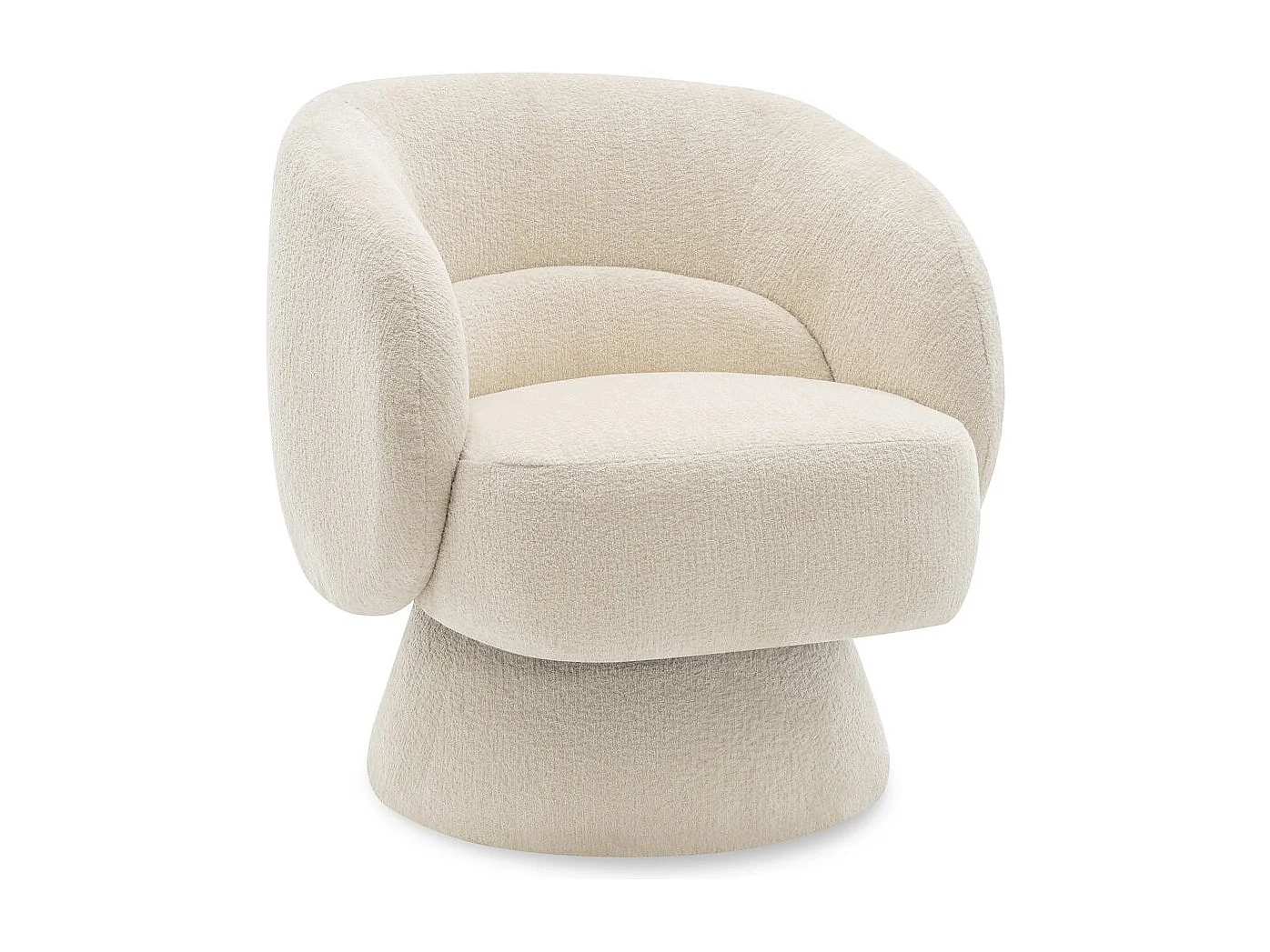 Poltrona girevole "Franklin" in spugna - 74 x 75 x 75 cm - Beige