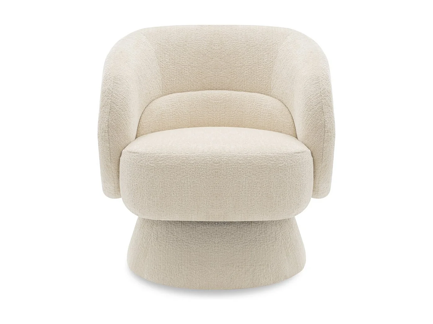 Poltrona girevole "Franklin" in spugna - 74 x 75 x 75 cm - Beige