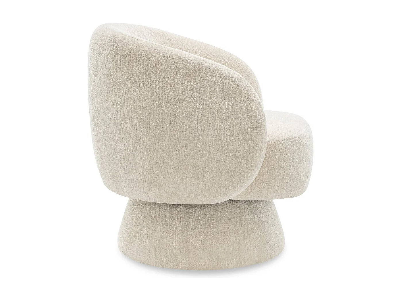 Poltrona girevole "Franklin" in spugna - 74 x 75 x 75 cm - Beige