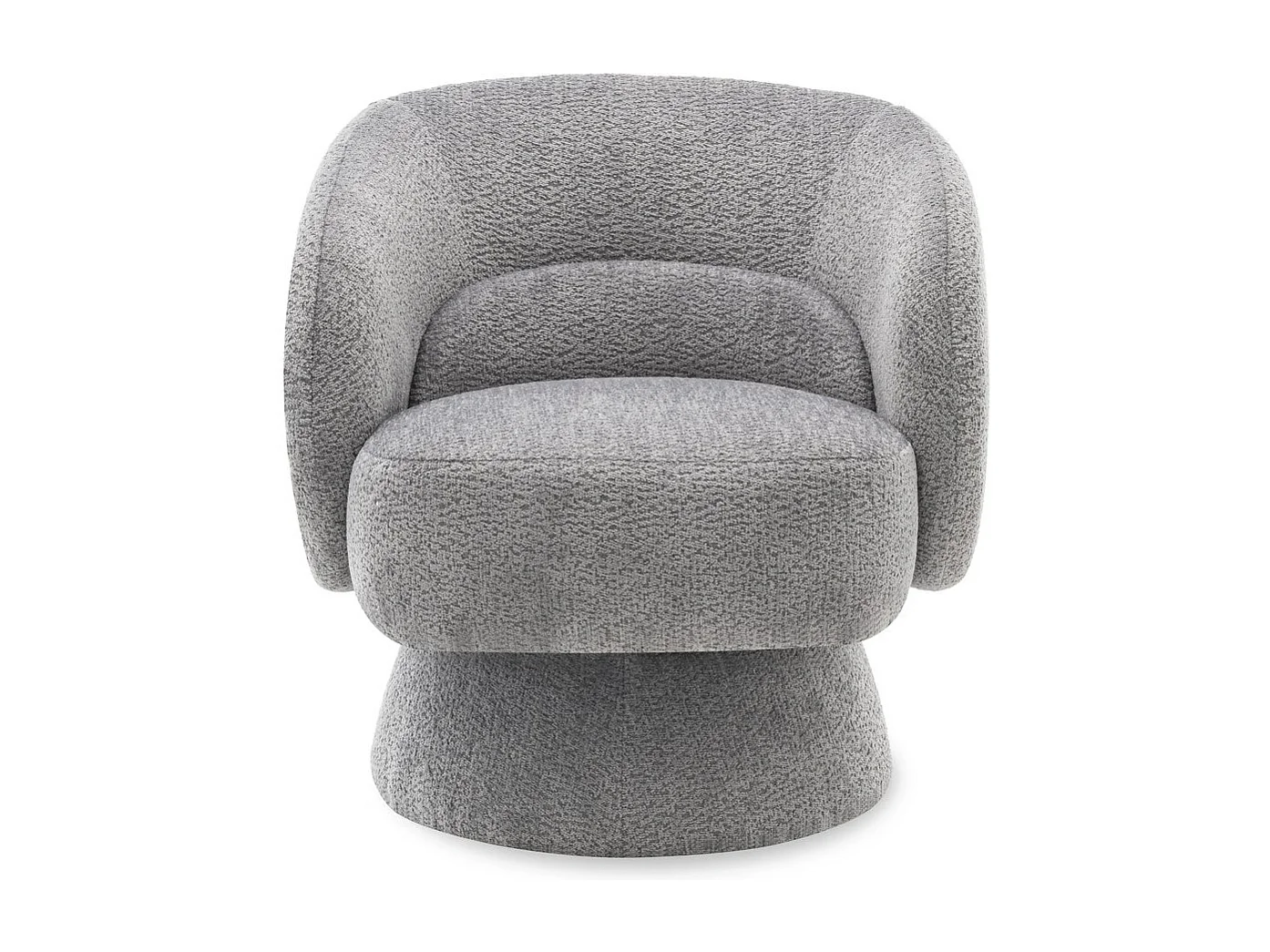 Poltrona girevole "Franklin" in spugna - 74 x 75 x 75 cm - Grigio