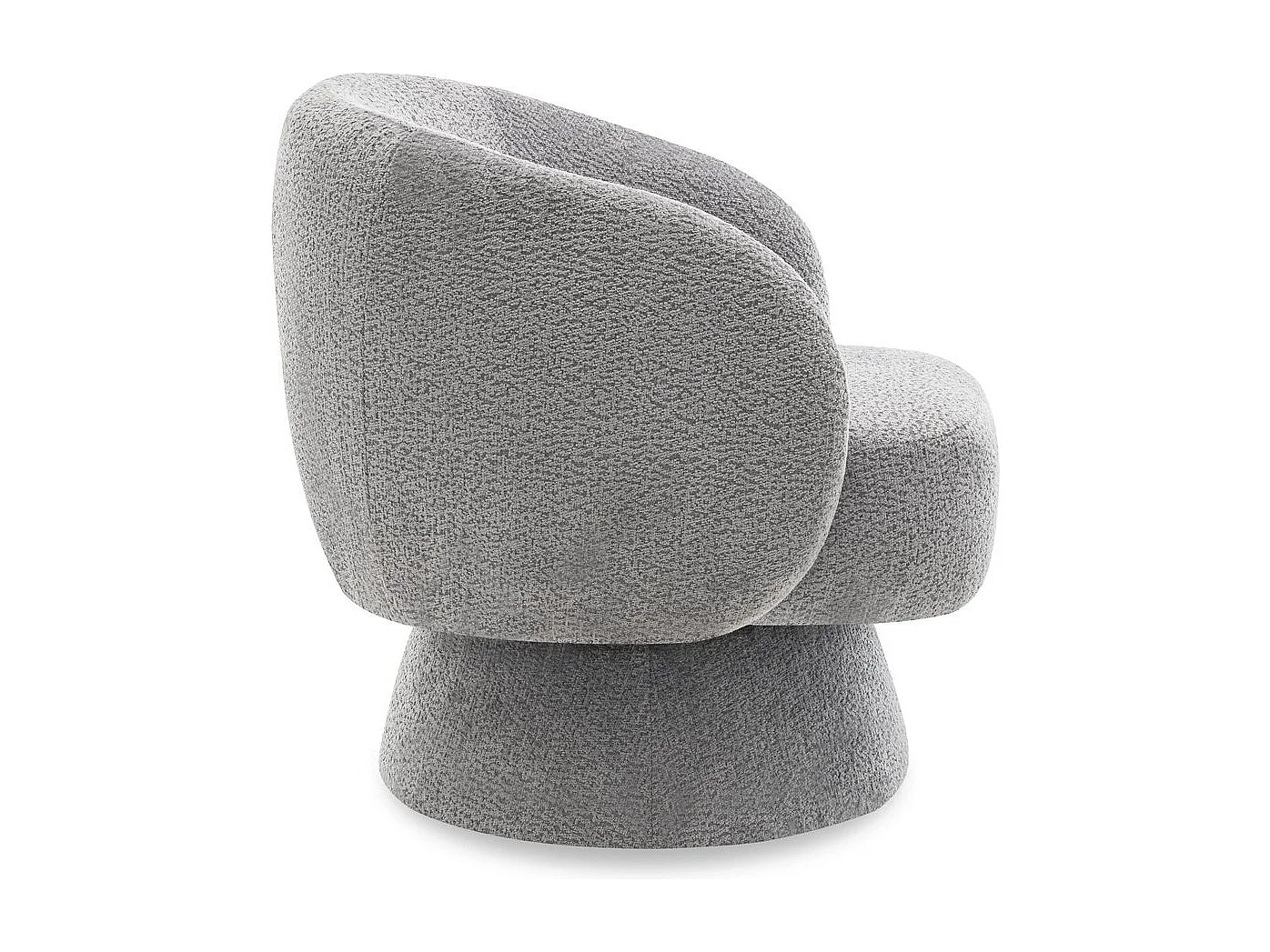 Poltrona girevole "Franklin" in spugna - 74 x 75 x 75 cm - Grigio