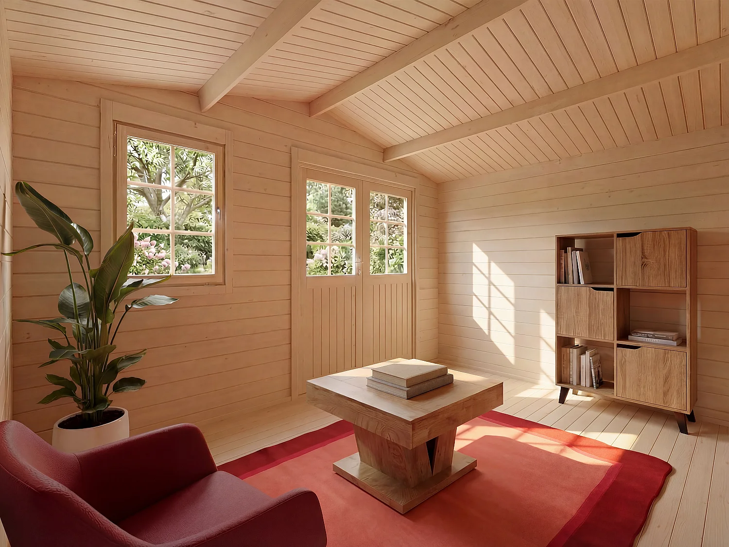 Studio de jardin en bois 16,15 m² - Epaisseur 40 mm - LICASA