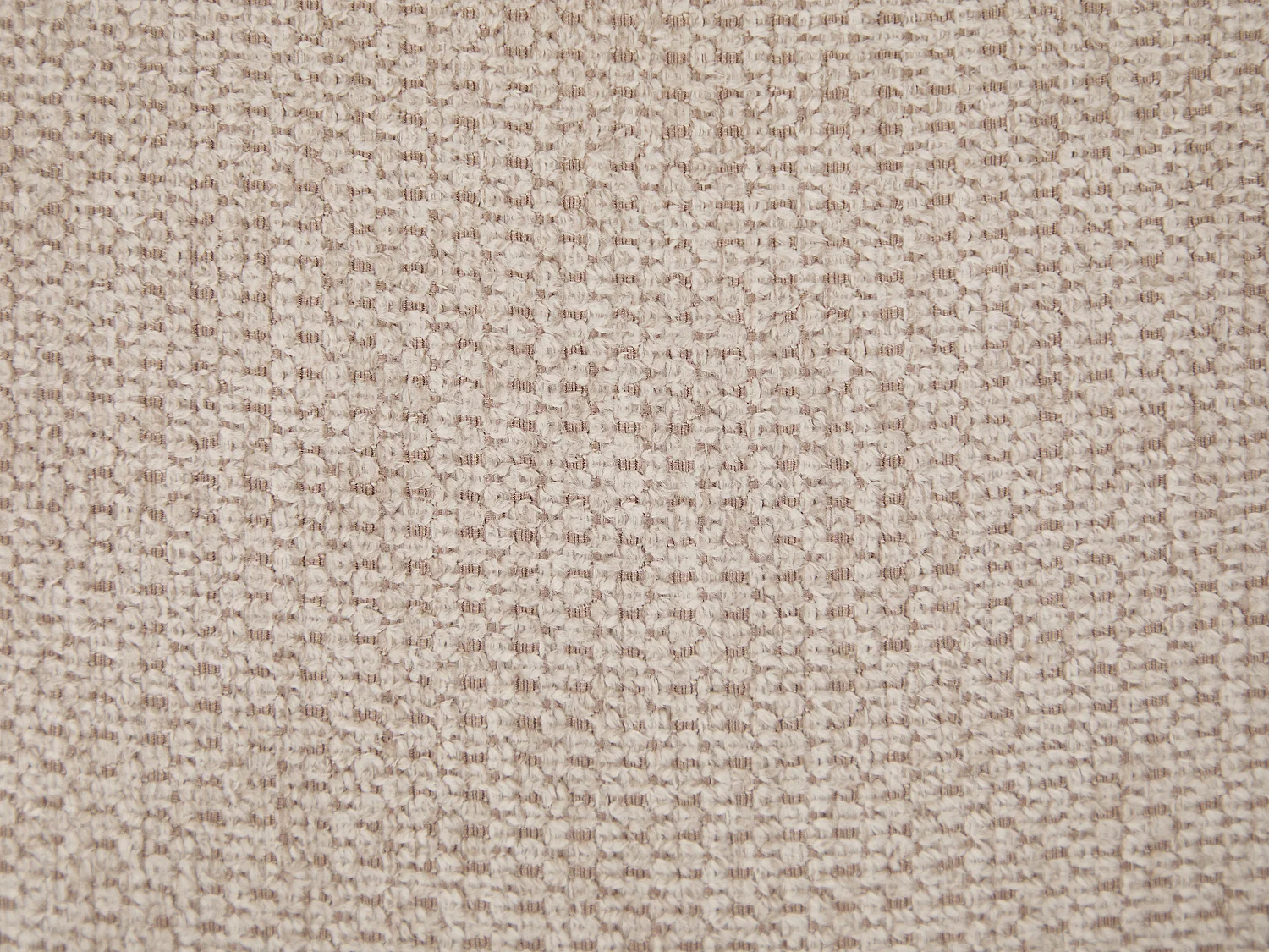Lit rond 220 x 220 cm - Tissu texturé - Beige - ROGILA