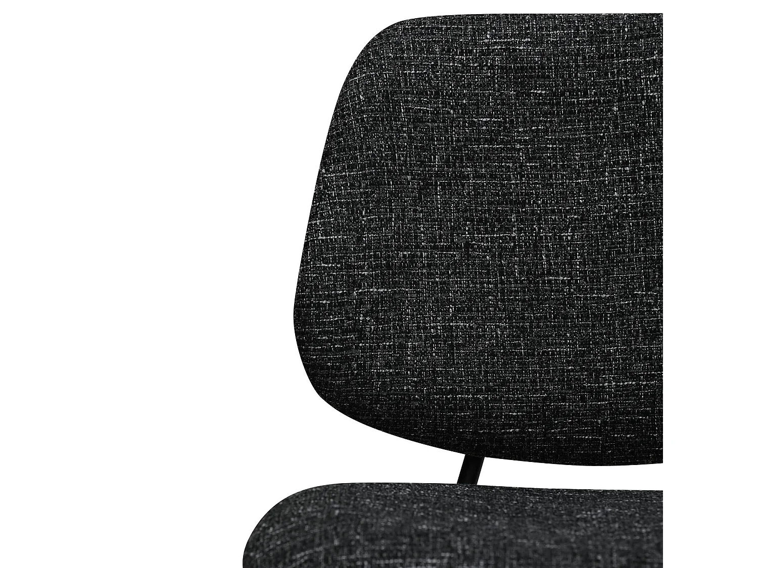 Esszimmerstühle 4er Set Sofia - Stoff (Bouclé) & Metall - Schwarz