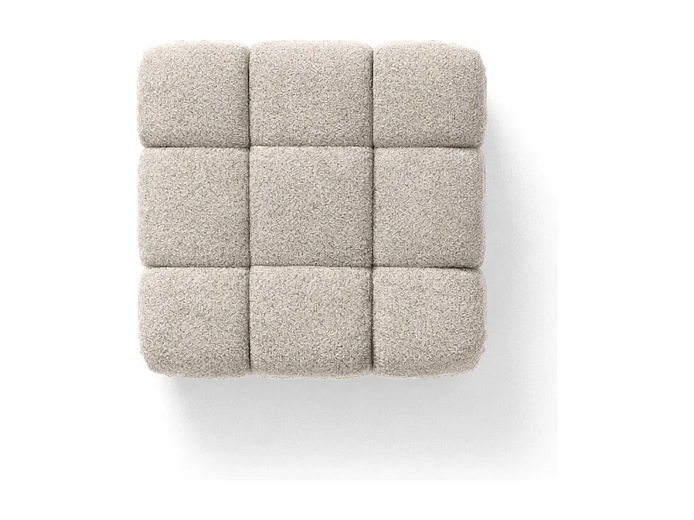 Pufa modułowa, tkanina bukla Abriamo, Beżowy, Selia