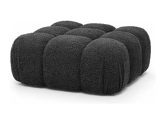 Pufa modułowa, tkanina bukla Abriamo, Grafitowy, Selia