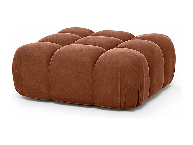Modulaire poef, velours Salvador, Donkerbruin, Selia