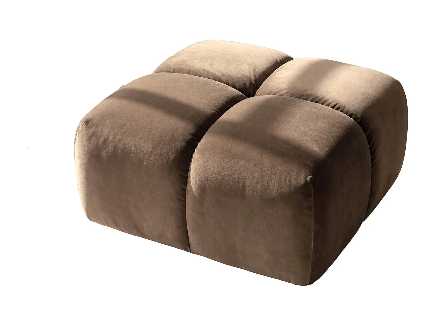 Pufa, podnóżek, tkanina welurowa Bluvel, Latte, Averro